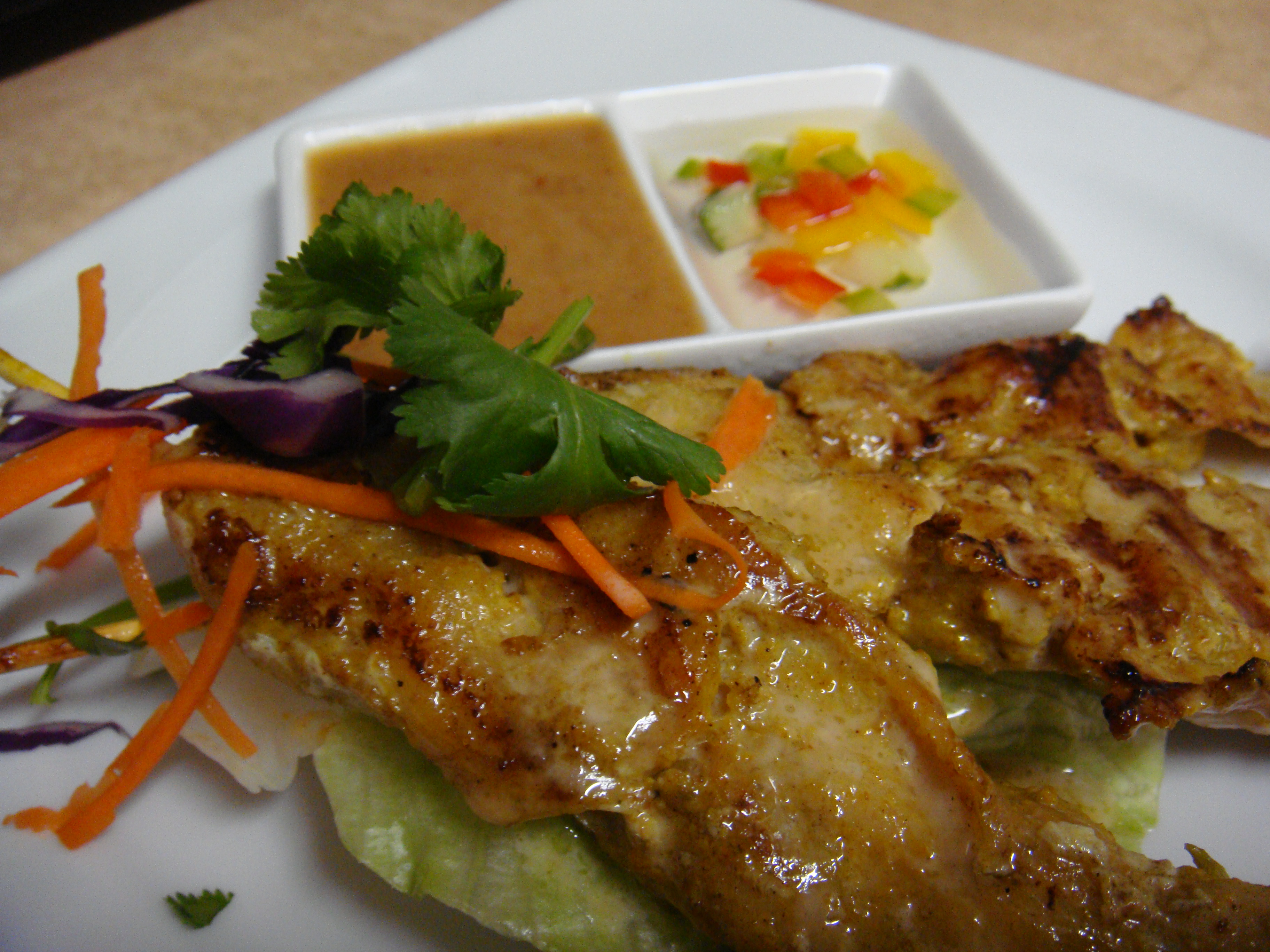Order 9. Chicken Satay food online from Thai boulevard store, Forest Hills on bringmethat.com
