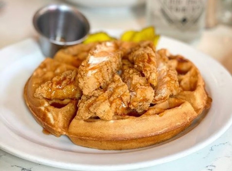 Order CHICKEN AND WAFFLE food online from Little Duck Diner store, Savannah on bringmethat.com