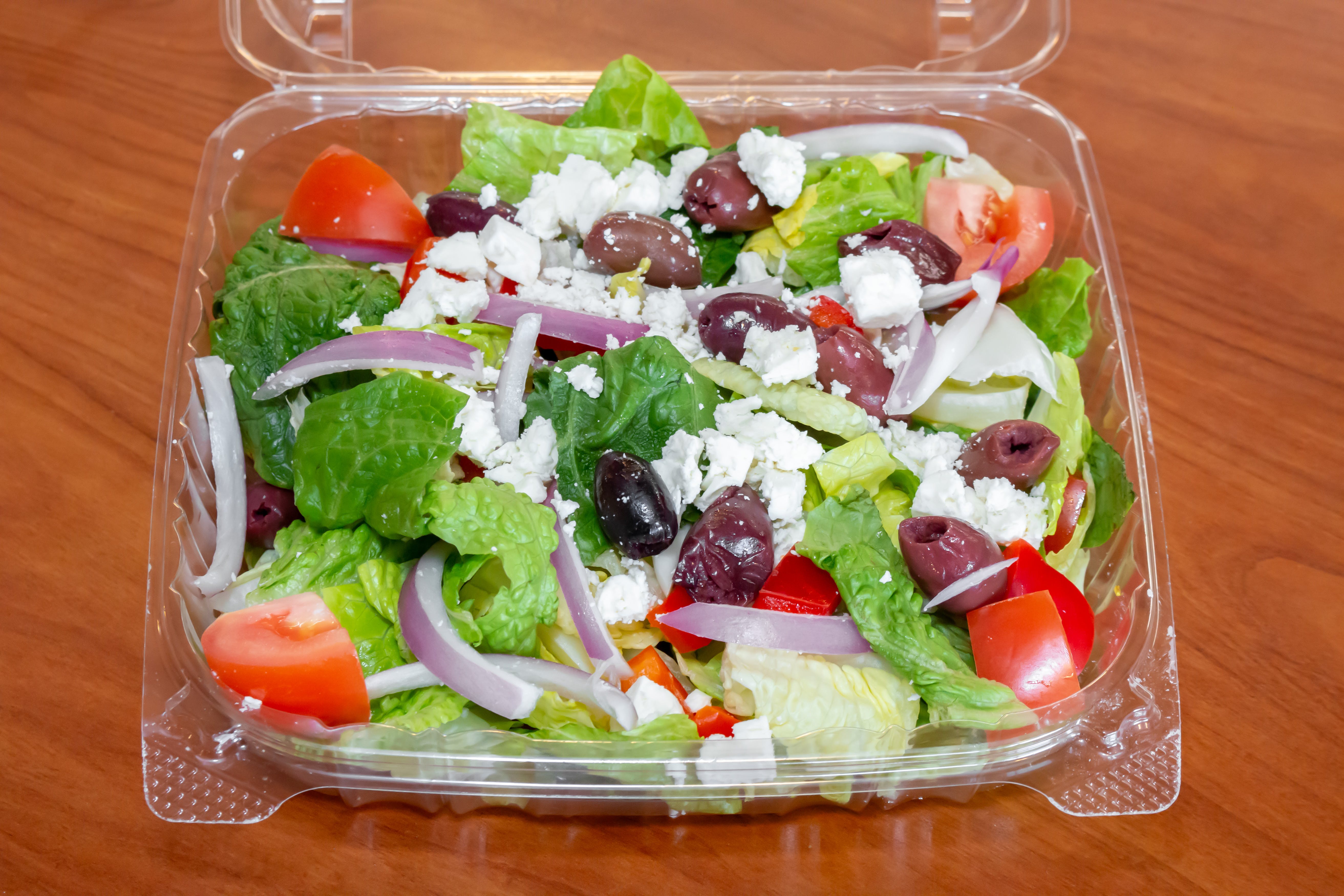 Order Greek Salad - Salad food online from Serino's Italian Deli store, Addison on bringmethat.com