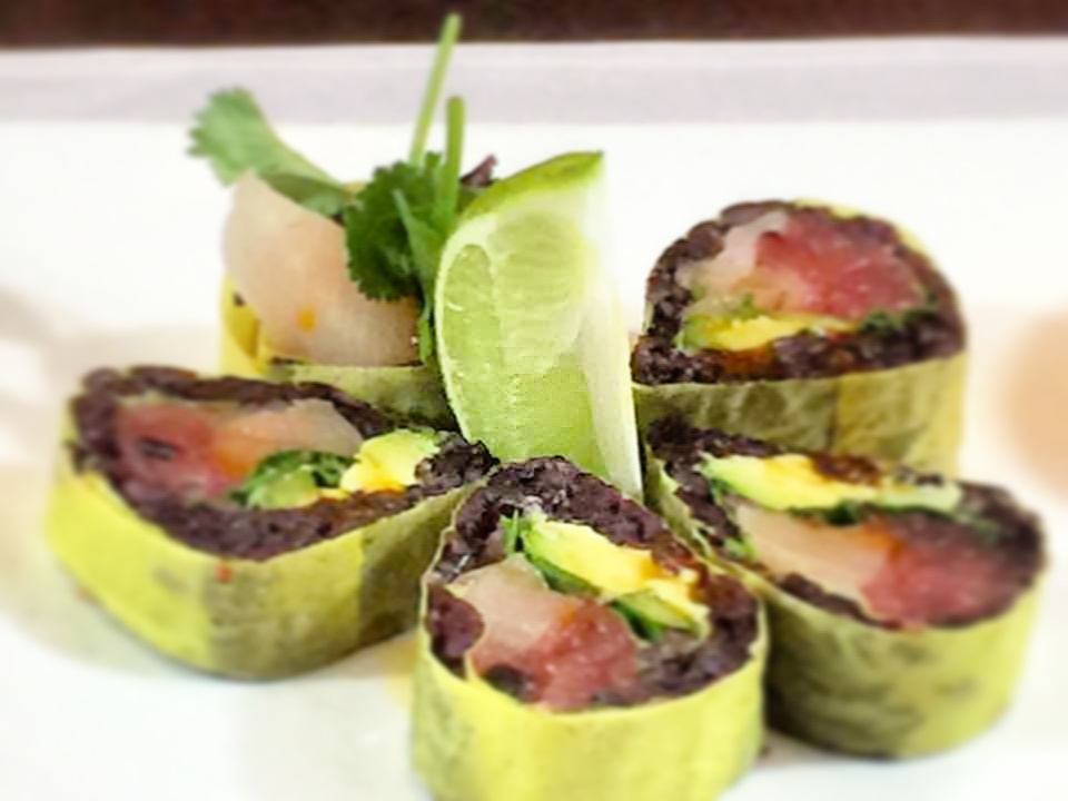 Order Ocean Drive Roll (white rice) food online from Agami Contemporary Sushi store, Chicago on bringmethat.com