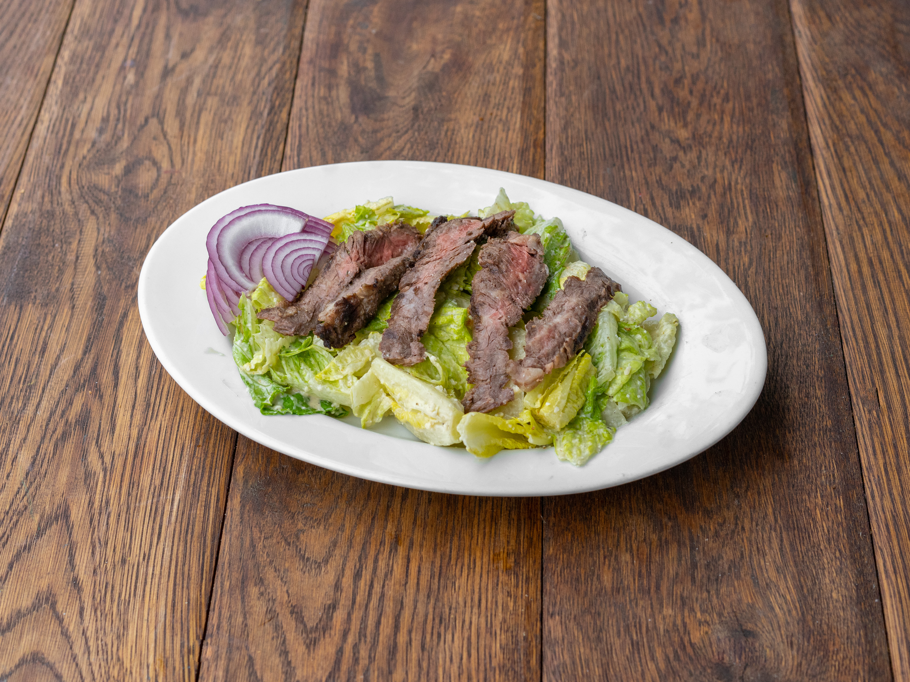 Order Caesar Salad with Grilled Skirt Steak food online from Allegro Pizzeria store, Carmel-by-the-Sea on bringmethat.com