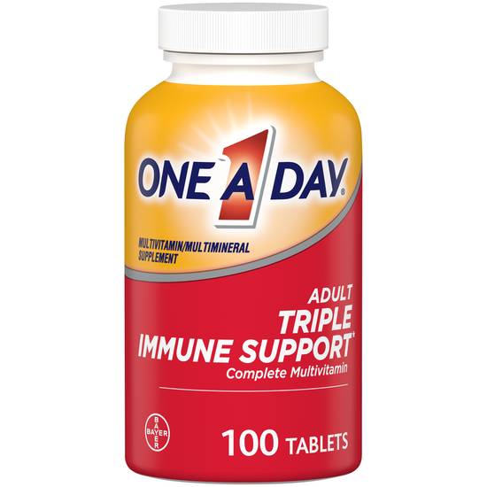 Order One A Day Adult Triple Immune Support Complete Multivitamin (100 ct) food online from Rite Aid store, Palm Desert on bringmethat.com