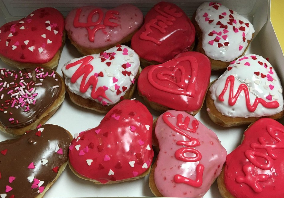 Order 1 Dozen Valentine Donut food online from Big Jim Donuts store, Glendale on bringmethat.com