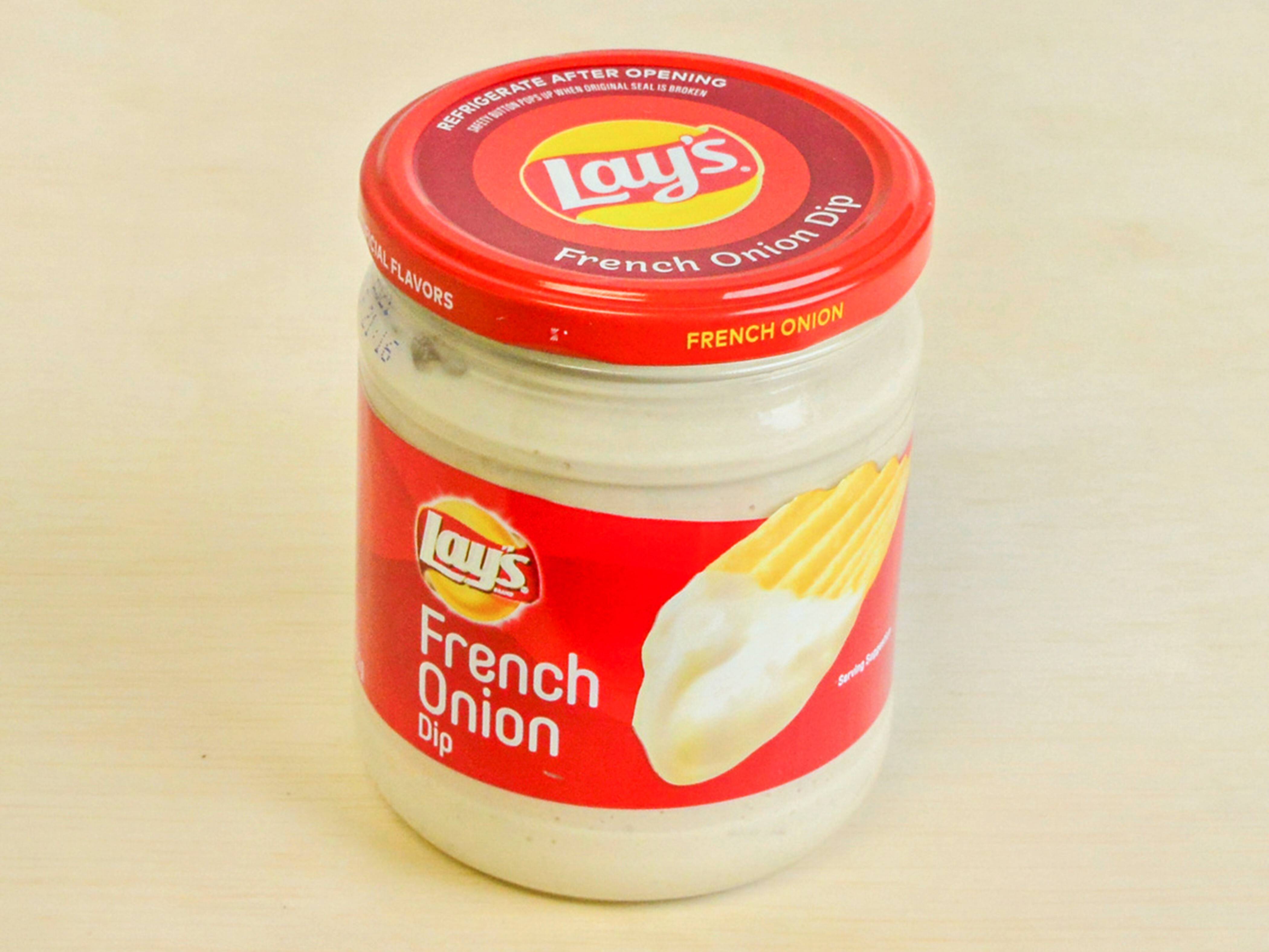 Order 15 oz. Jar of Lay's French Onion Dip food online from Beer Bait And Moor store, Sandusky on bringmethat.com