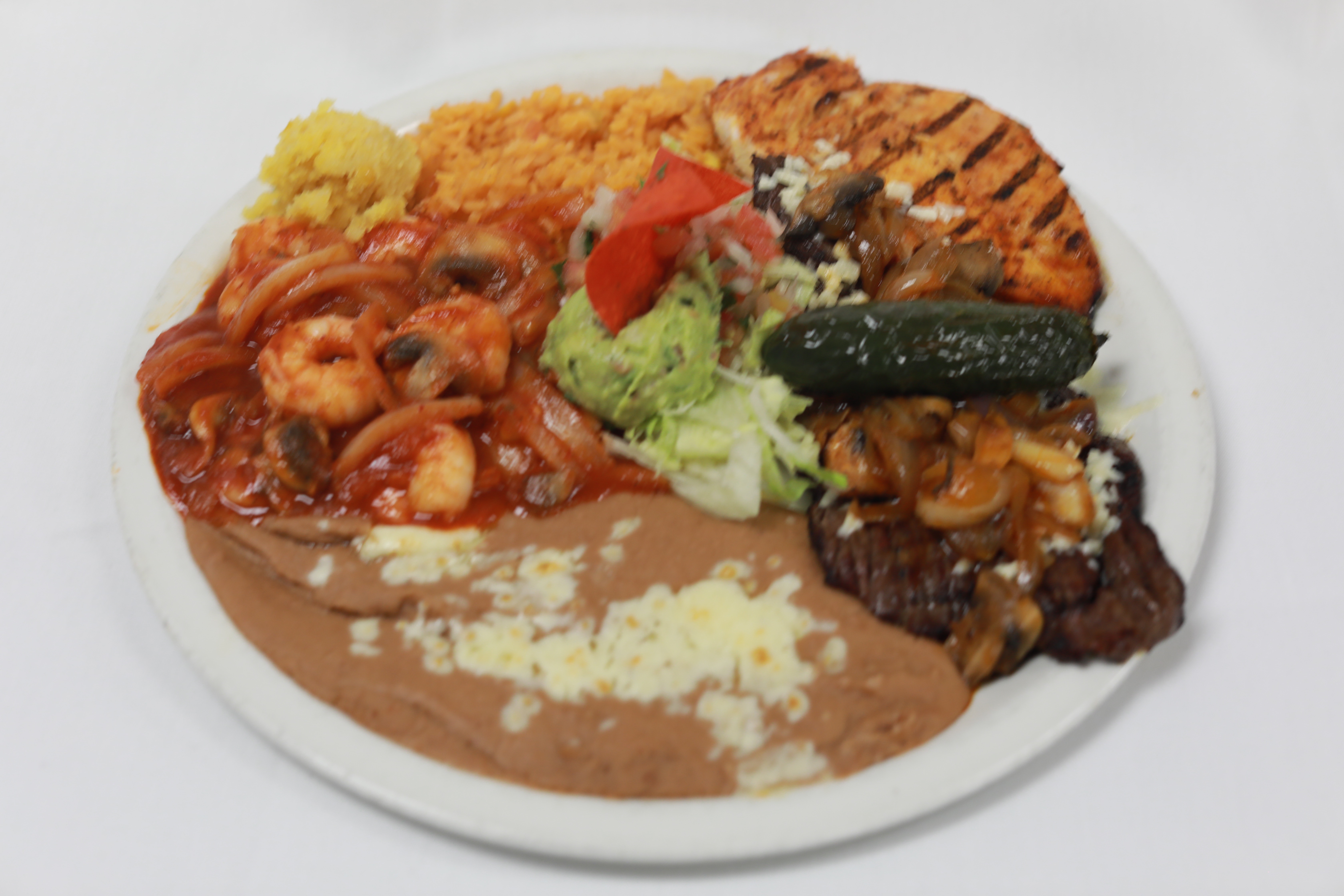 Order Cielo, Mar y Tierra Platter food online from El Tapatio store, Citrus Heights on bringmethat.com