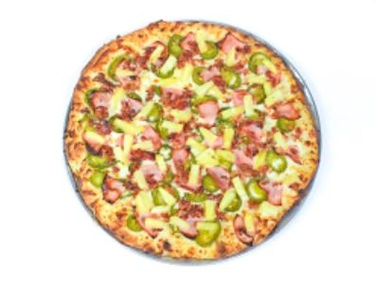 Order The Hawaiian Hurricane Pizza - Small 10'' food online from Curry Pizza Company store, Fresno on bringmethat.com
