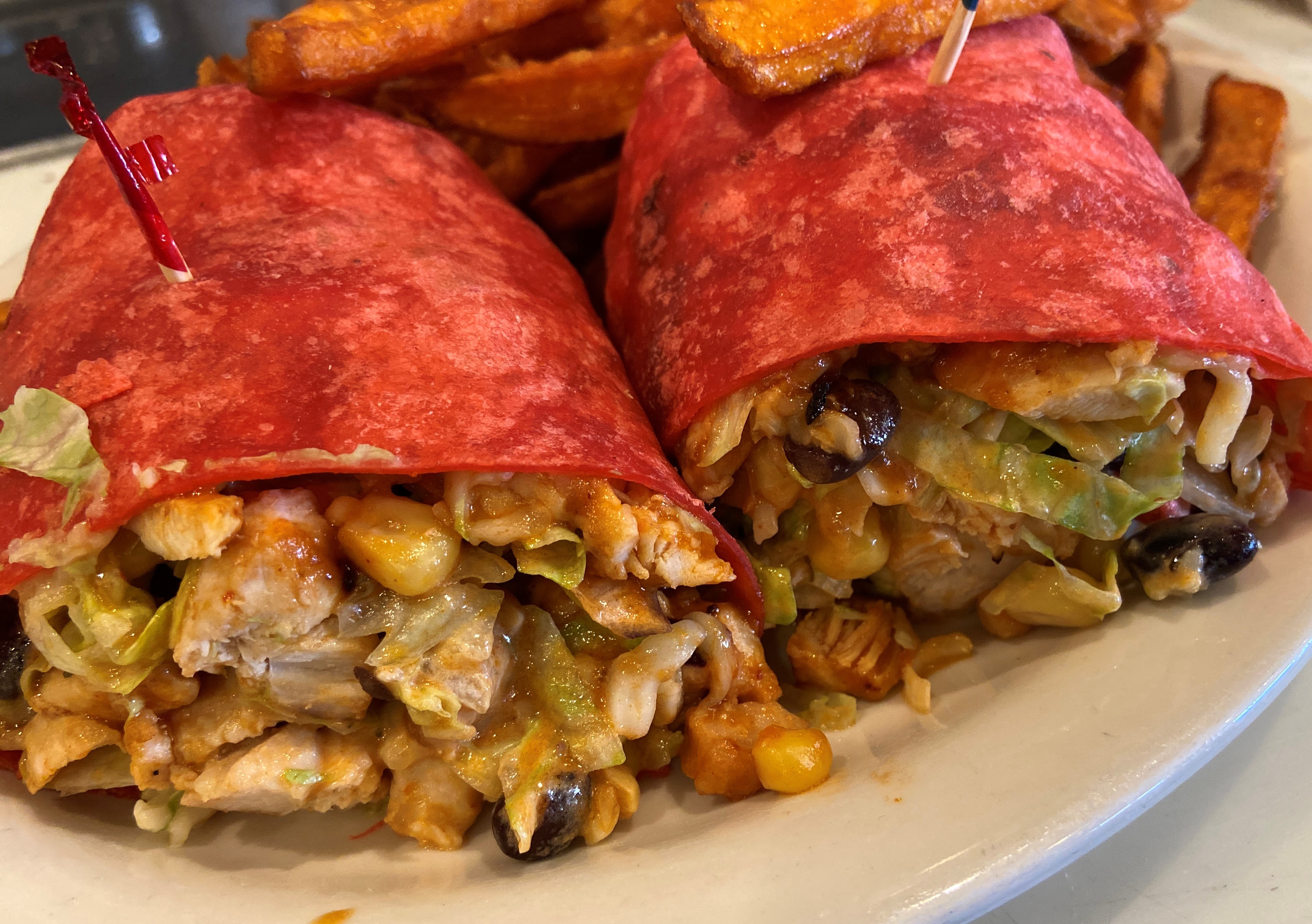 Order BBQ Chicken Wrap food online from Pickles Deli store, Newbury Park on bringmethat.com