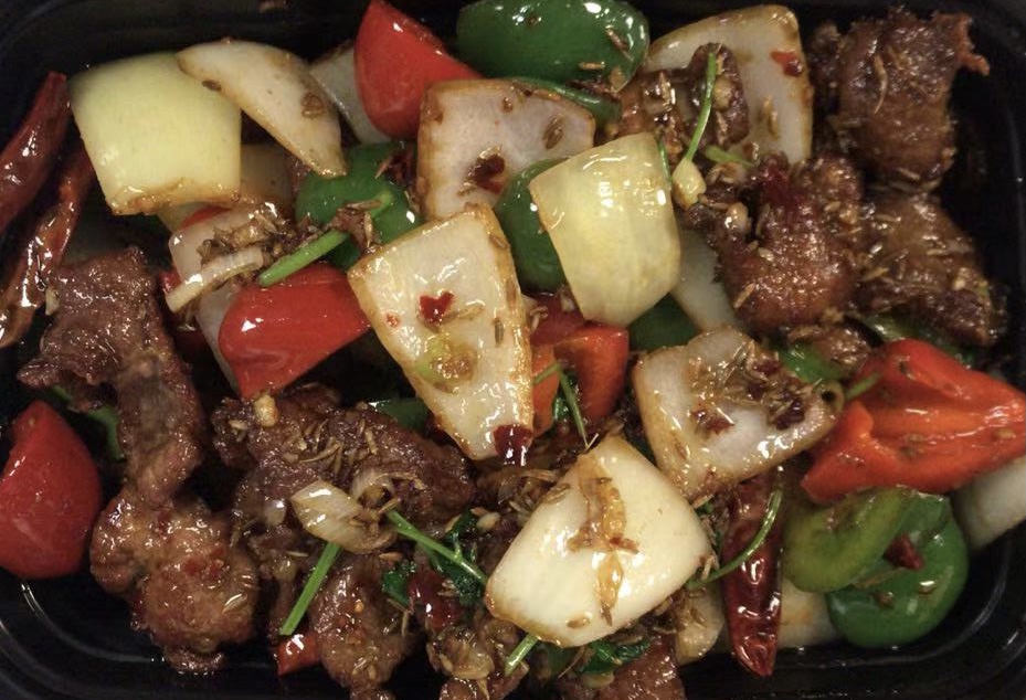 Order Spicy cumin beef孜然牛肉 K food online from Jin's Fine Asian Cuisine store, Brookline on bringmethat.com