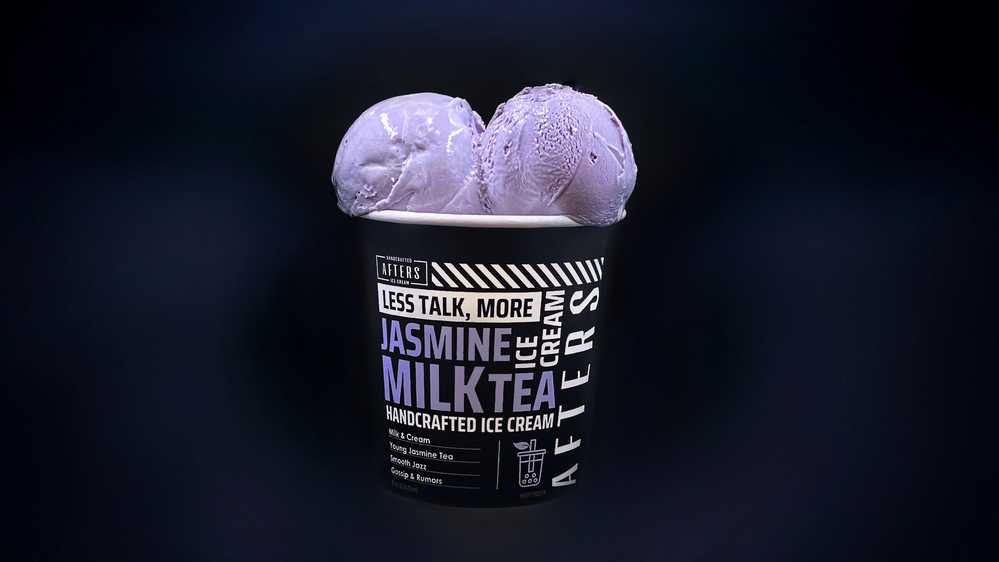 Order Jasmine Milk Tea Pint  food online from Afters Ice Cream store, Los Angeles on bringmethat.com