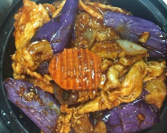 Order White Meat Chicken with Eggplant  food online from Asian Wok store, Alexandria on bringmethat.com