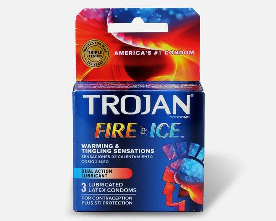Order Trojan FIRE & ICE  3 pack food online from Divine Wine and Spirits store, San Diego on bringmethat.com