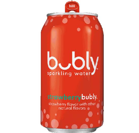 Order Bubly Sparkling Strawberry food online from IV Deli Mart store, Goleta on bringmethat.com