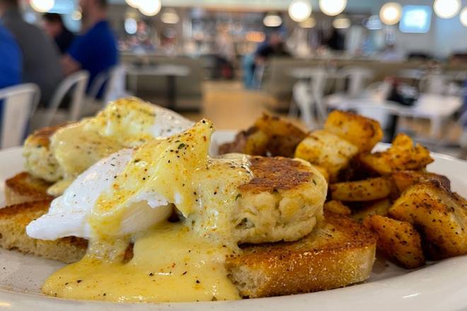 Order Coastal Crab Cakes Benedict food online from Eggs Up Grill store, Boiling Springs on bringmethat.com