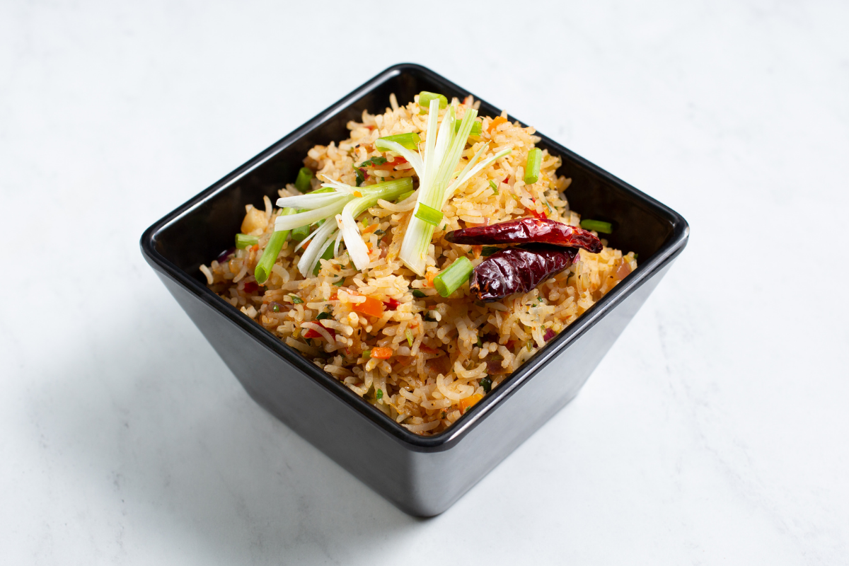 Order 39. Chilli Garlic Fried Rice - Vegan food online from Tulsi Indian Eatery store, Los Angeles on bringmethat.com