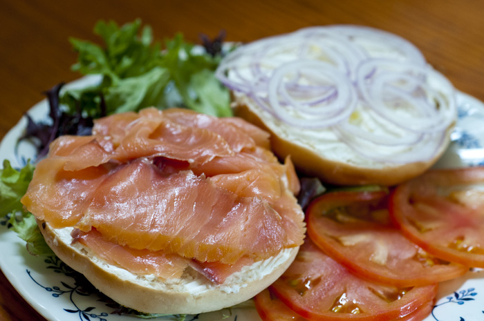 Order Assorted Bagels with Salmon food online from My ny bakery cafe store, New York on bringmethat.com