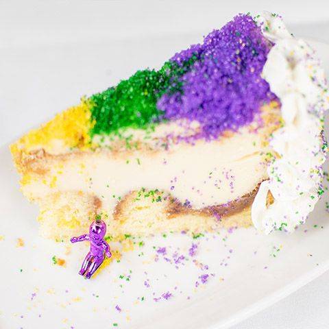 Order Mardi Gras King Cake Cheesecake food online from Copeland's of New Orleans - Slidell store, Slidell on bringmethat.com