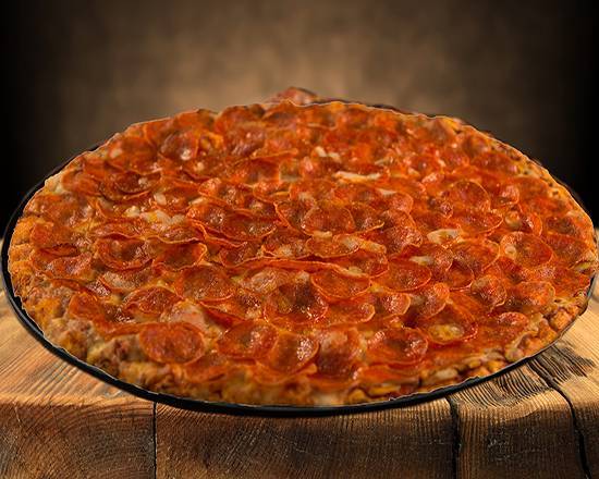 Order 16" Giant Pepperoni Pizza (16 Slices) food online from Abby's Legendary Pizza store, East Wenatchee on bringmethat.com