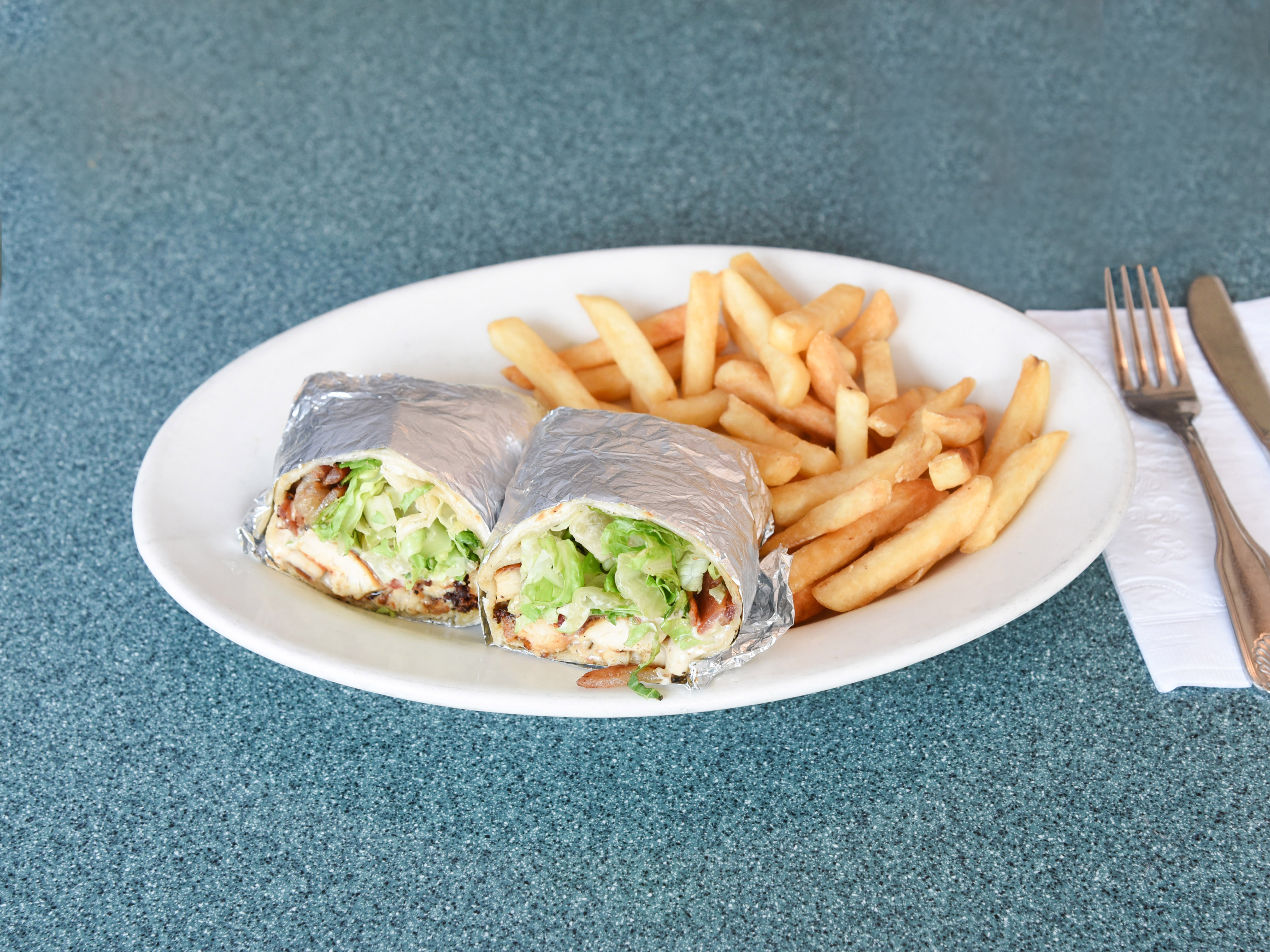 Order Chicken Ceasar Wrap food online from Bedford Park Cafe store, Bronx on bringmethat.com