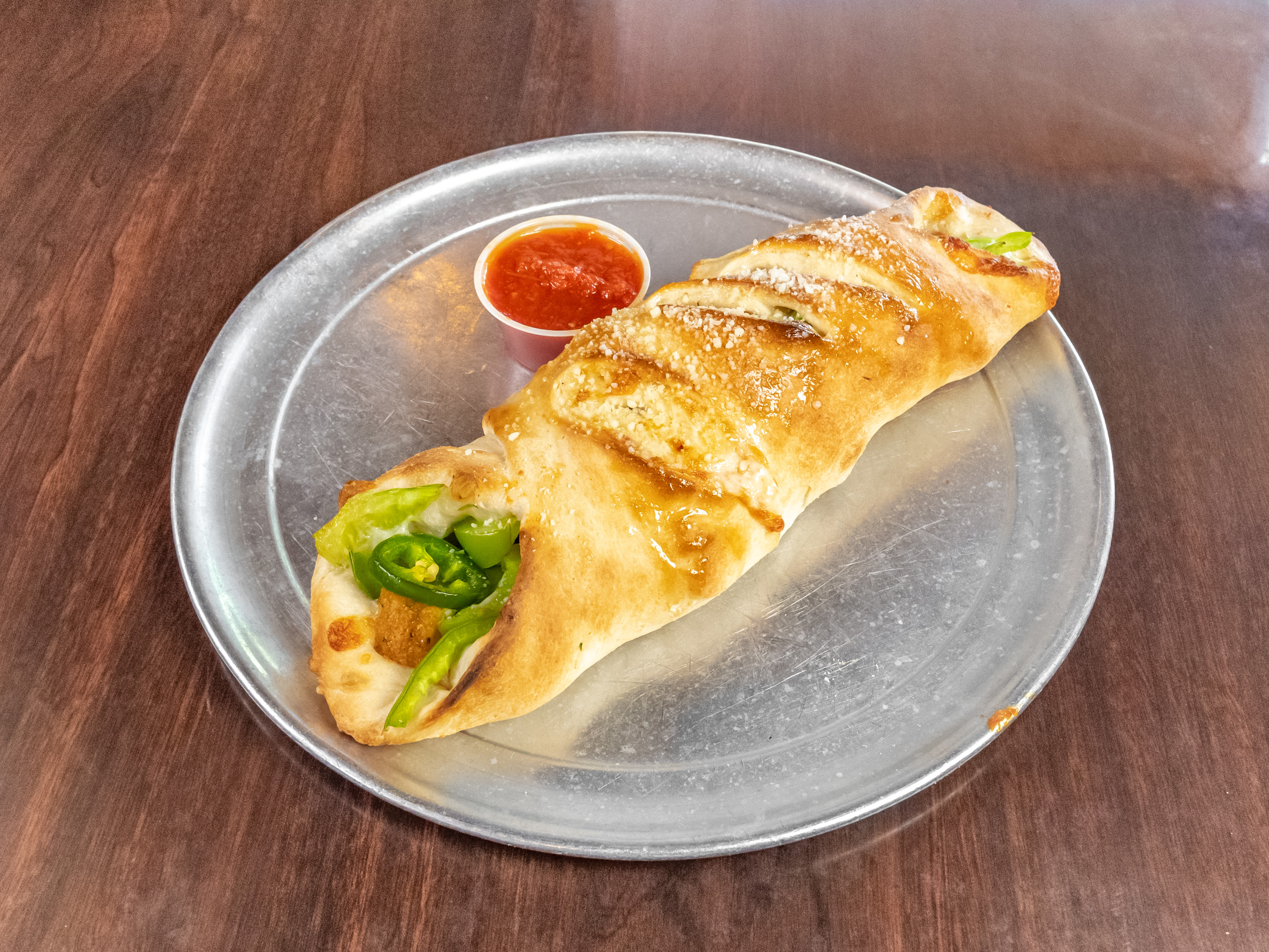 Order Sausage, Peppers and Onions Stromboli food online from Sal Gilbert Pizza store, Gilbert on bringmethat.com