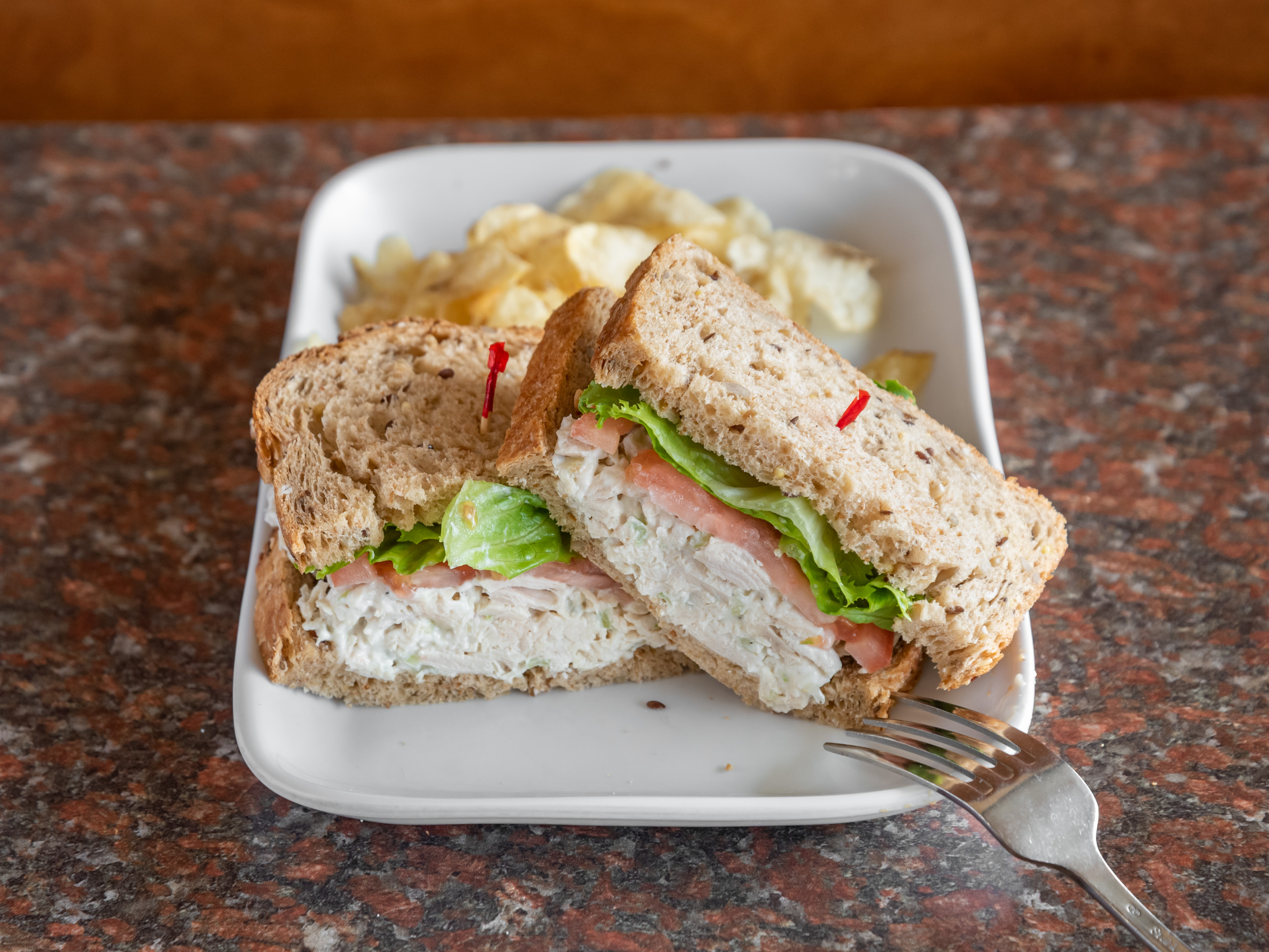 Order Chicken Salad on Multigrain Sandwich food online from Biksbees store, Bethel on bringmethat.com
