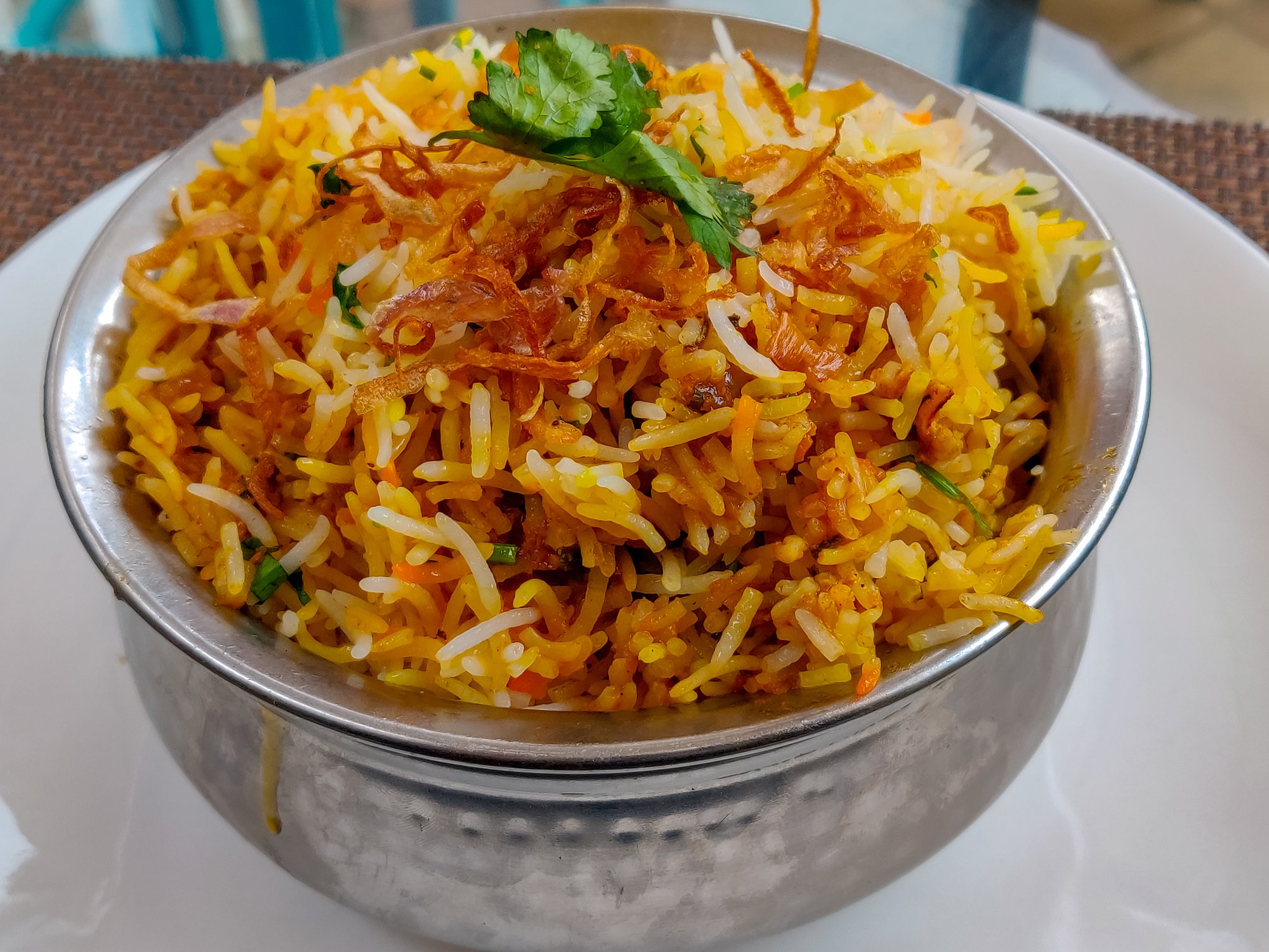 Order Chennai Vegetable Biriyani food online from Sangam Cafe store, Morrisville on bringmethat.com