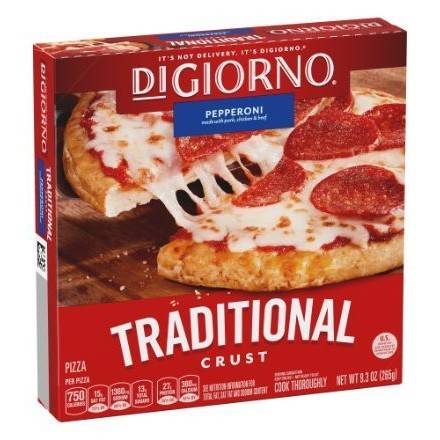 Order DiGiorno Pizza Traditional Crust Pepperoni (9.3 oz) food online from Goodees Cravings store, Marietta on bringmethat.com