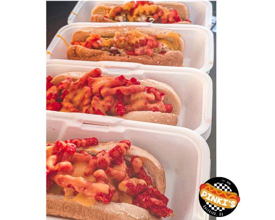 Order Flamin' Dog food online from Pinki Hot Dogs store, Calexico on bringmethat.com