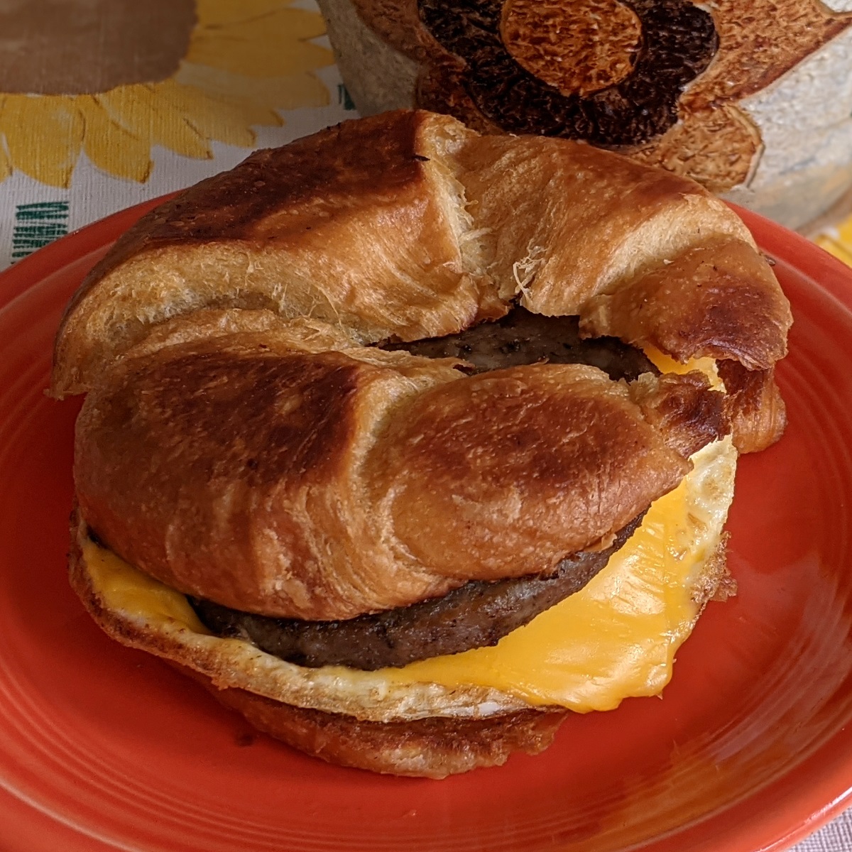 Order Croissant Breakfast Sandwich food online from Geraldine Kitchen store, Jeffersonville on bringmethat.com