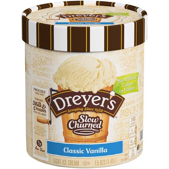 Order Dreyer's/Edy's Slow Churned Classic Vanilla Light Ice Cream, 48 OZ food online from CVS store, DARLINGTON on bringmethat.com