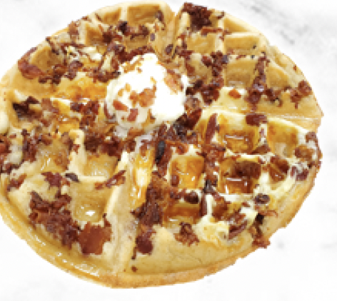 Order Eggn' Baconator food online from Lucy's Waffles & Ice Cream store, Las Vegas on bringmethat.com
