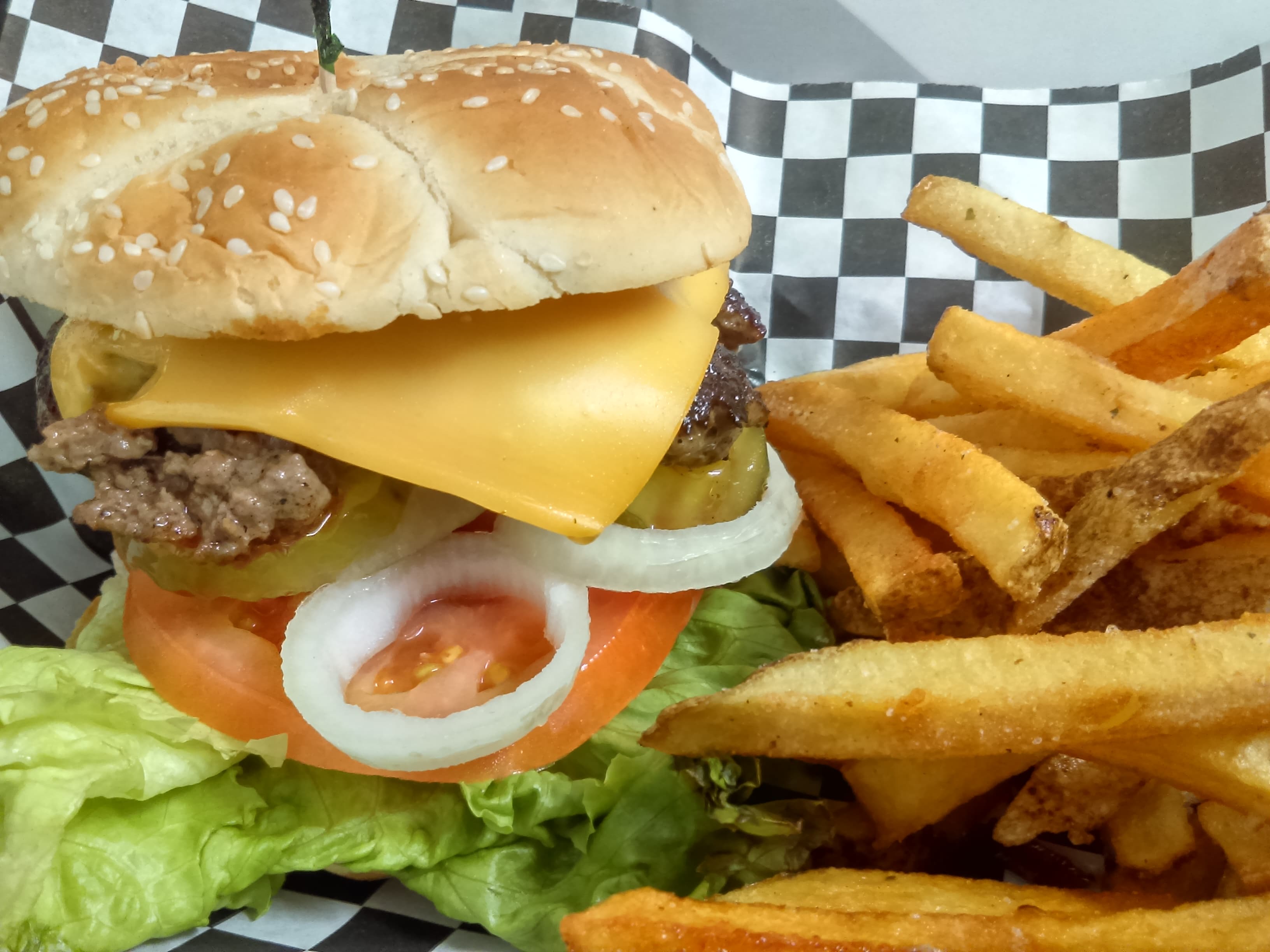 Order 6 oz. Fresh Angus Beef Patty Burger food online from Aint Nicks Tavern store, Phoenix on bringmethat.com