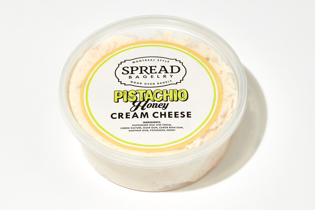 Order Package Pistachio Honey Cream Cheese food online from Spread Bagelry store, Philadelphia on bringmethat.com