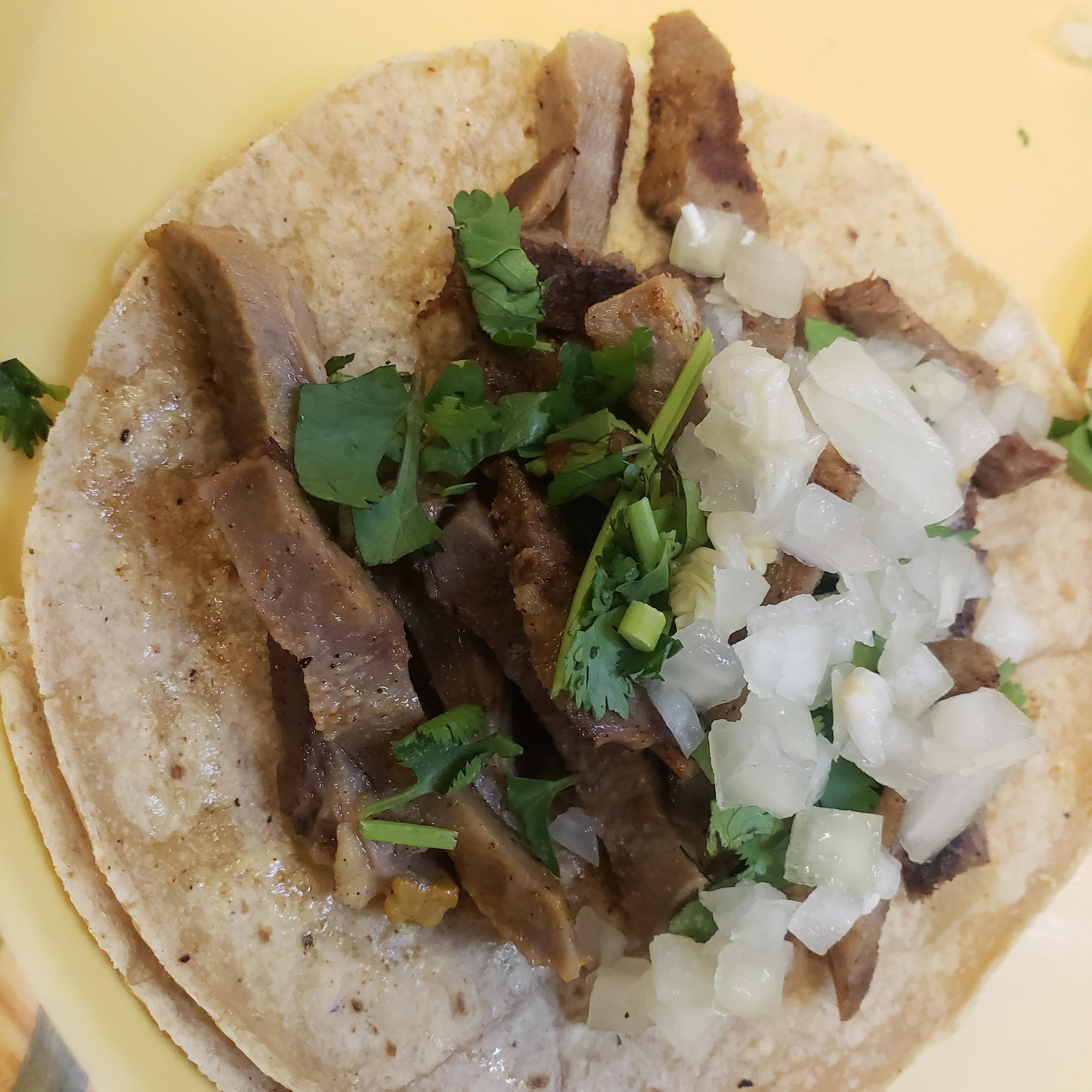 Order Beef Tongue / Lengua Taco food online from Tony Tacos Downtown store, Bloomington on bringmethat.com