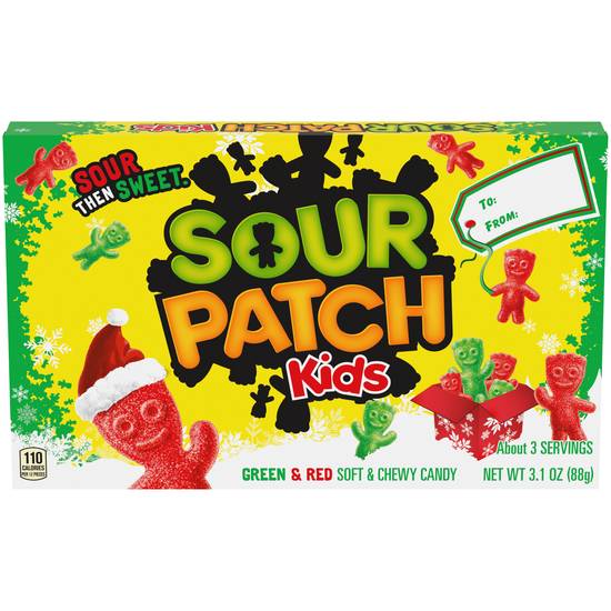 Order Sour Patch Kids Soft & Chewy Holiday Candy - Red & Green, 3.1 oz food online from Rite Aid store, LEHIGHTON on bringmethat.com