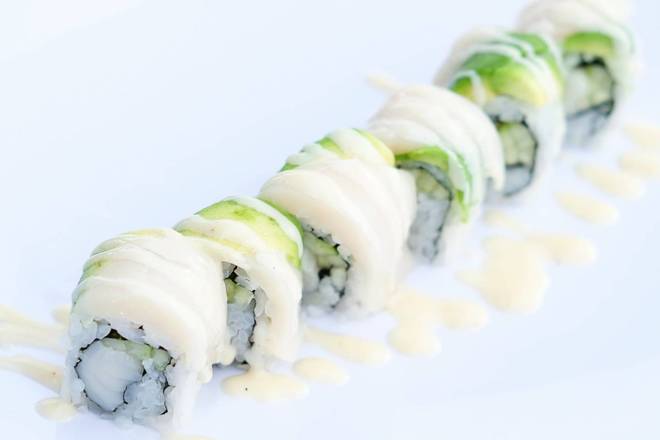 Order White Dragon Roll food online from Awi Sushi store, Colorado Springs on bringmethat.com