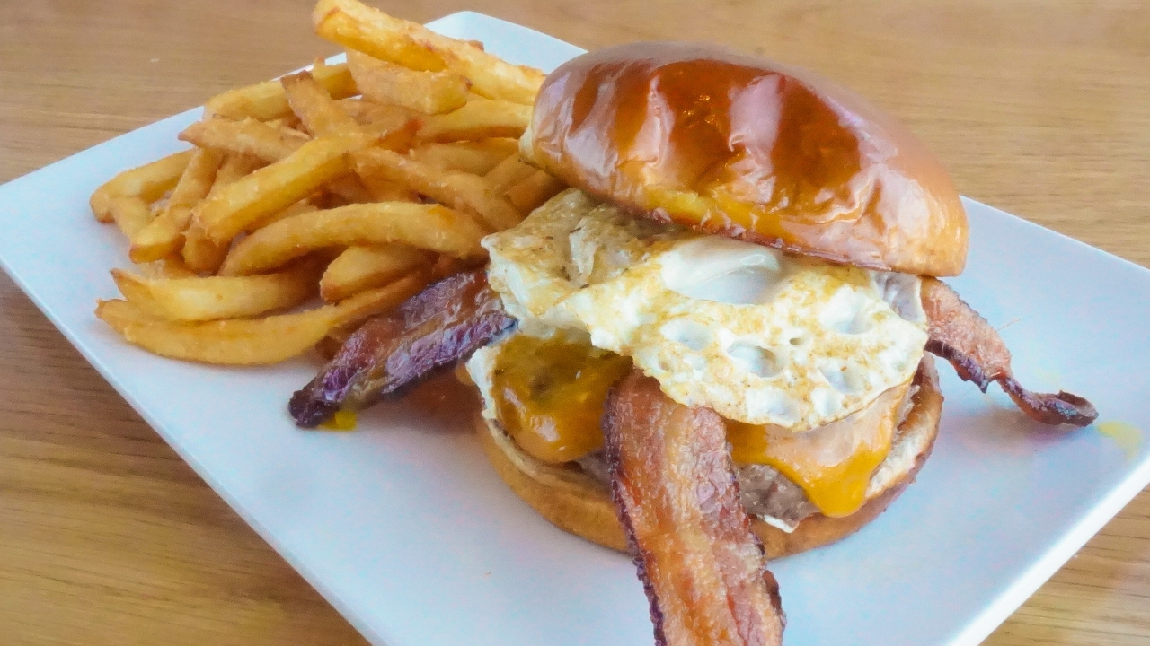 Order Hangover Burger food online from The Howe Daily Kitchen & Bar store, Minneapolis on bringmethat.com
