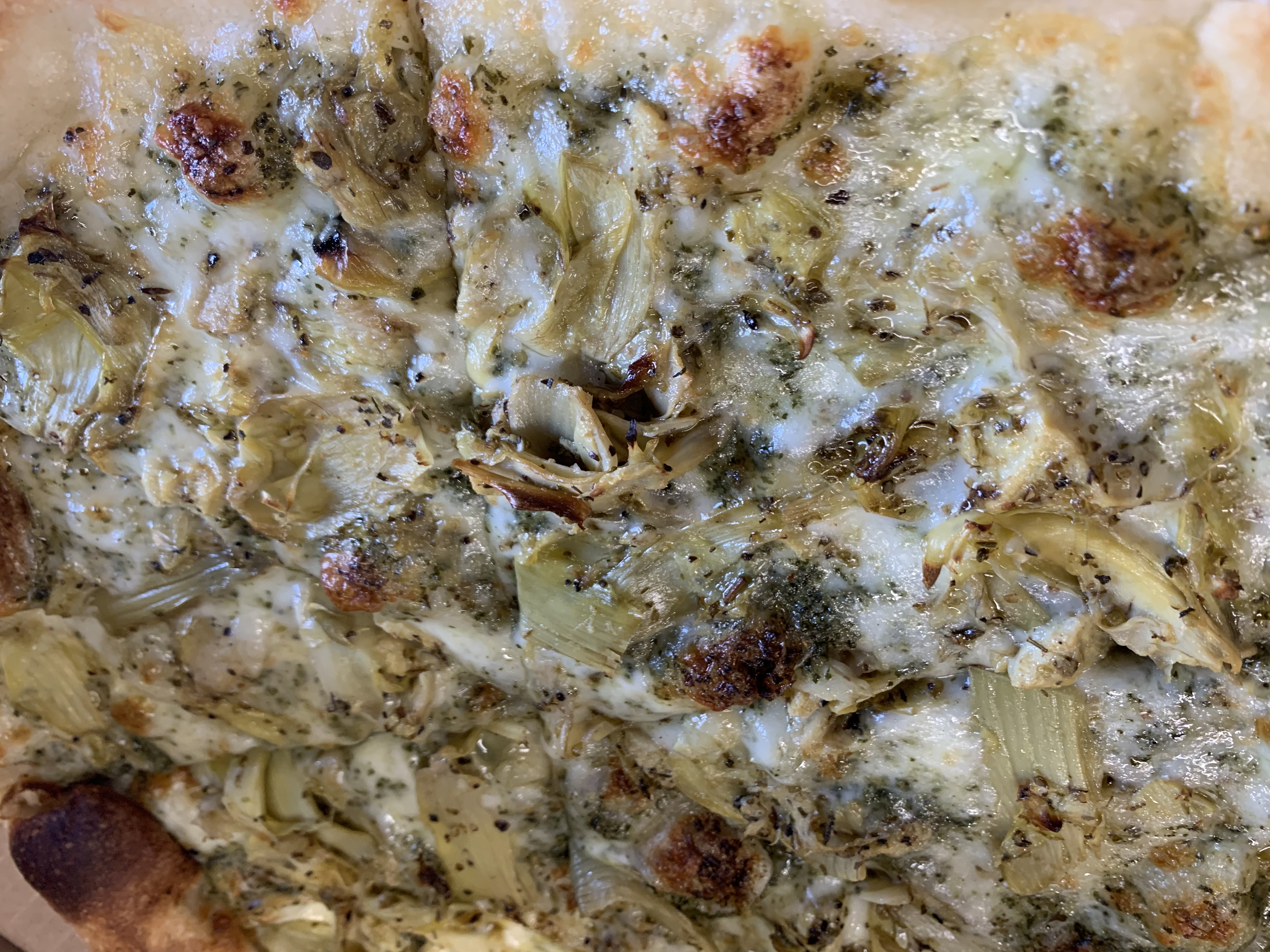Order Artichoke Pesto Pizza food online from Slyce Pizza store, Fort Collins on bringmethat.com
