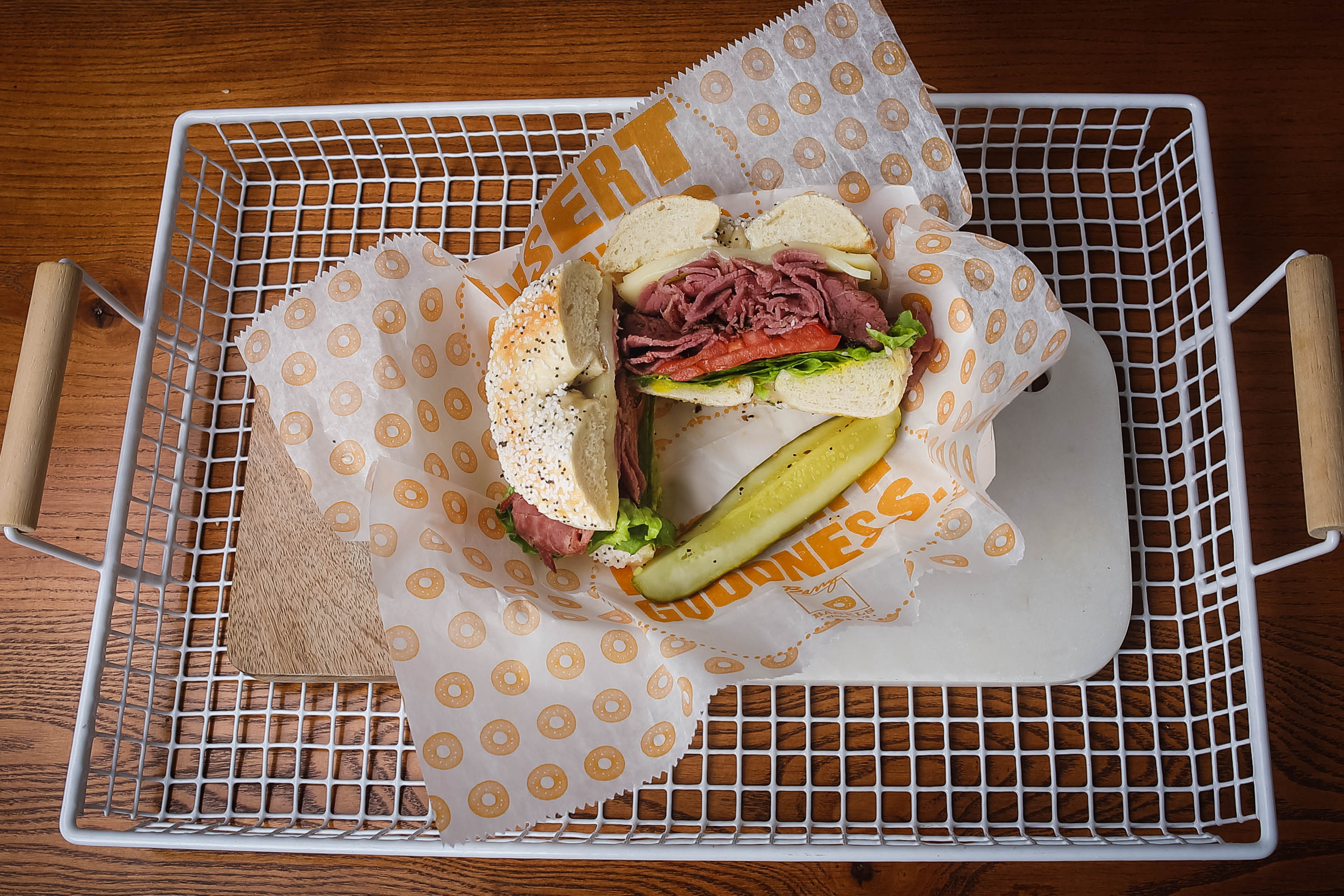 Order Junior Roast Beef Sandwich food online from Barry Bagels store, Perrysburg on bringmethat.com