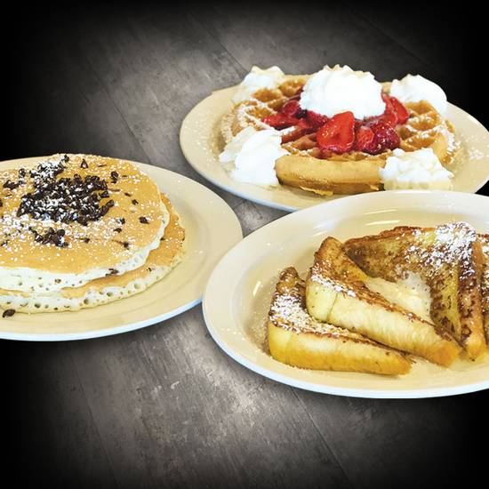 Order Buttermilk Pancakes food online from Rusty's Restaurant store, Lake Havasu City on bringmethat.com