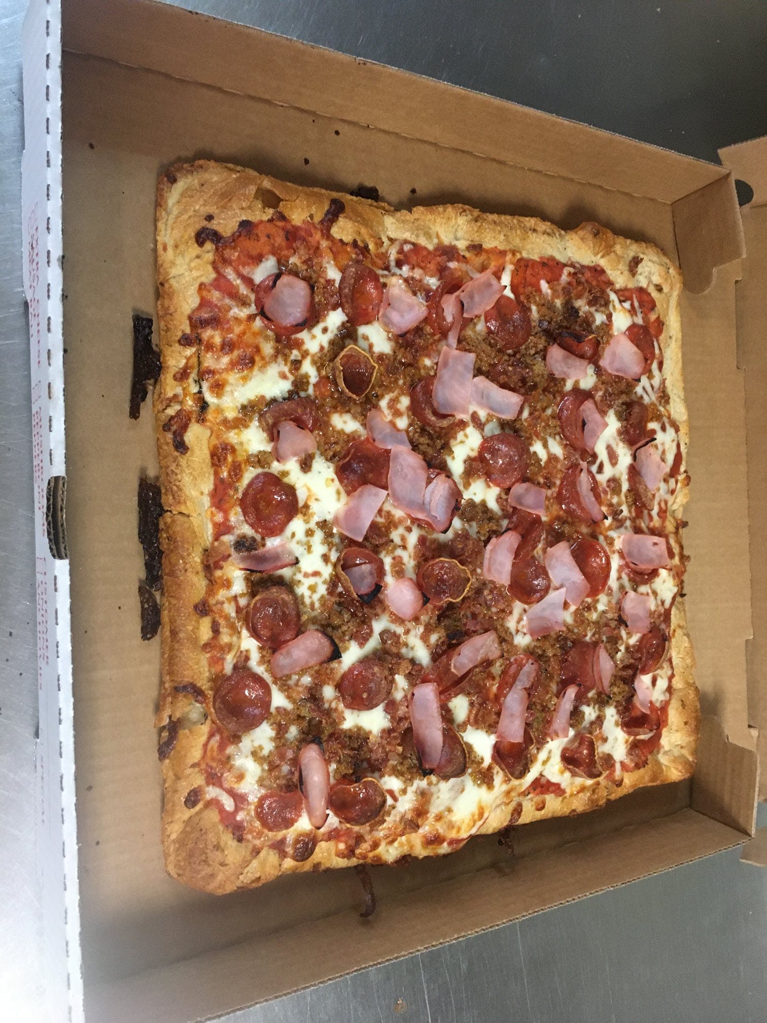 Order Sicilian Meaty Pizza - 16 Cut food online from Pops & Son Pizzeria store, Pittsburgh on bringmethat.com