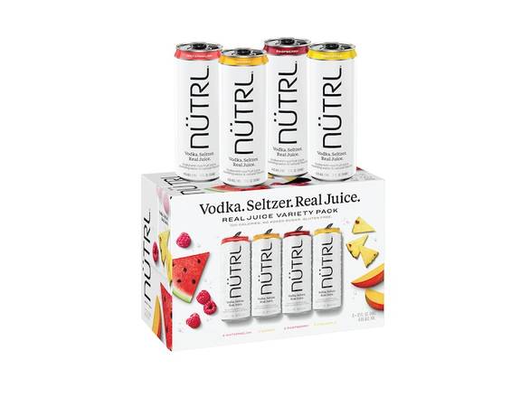 Order NÜTRL Vodka Seltzer Fruit Variety Pack - 8x 12oz Cans food online from Josh Wines & Liquors Inc store, New York on bringmethat.com