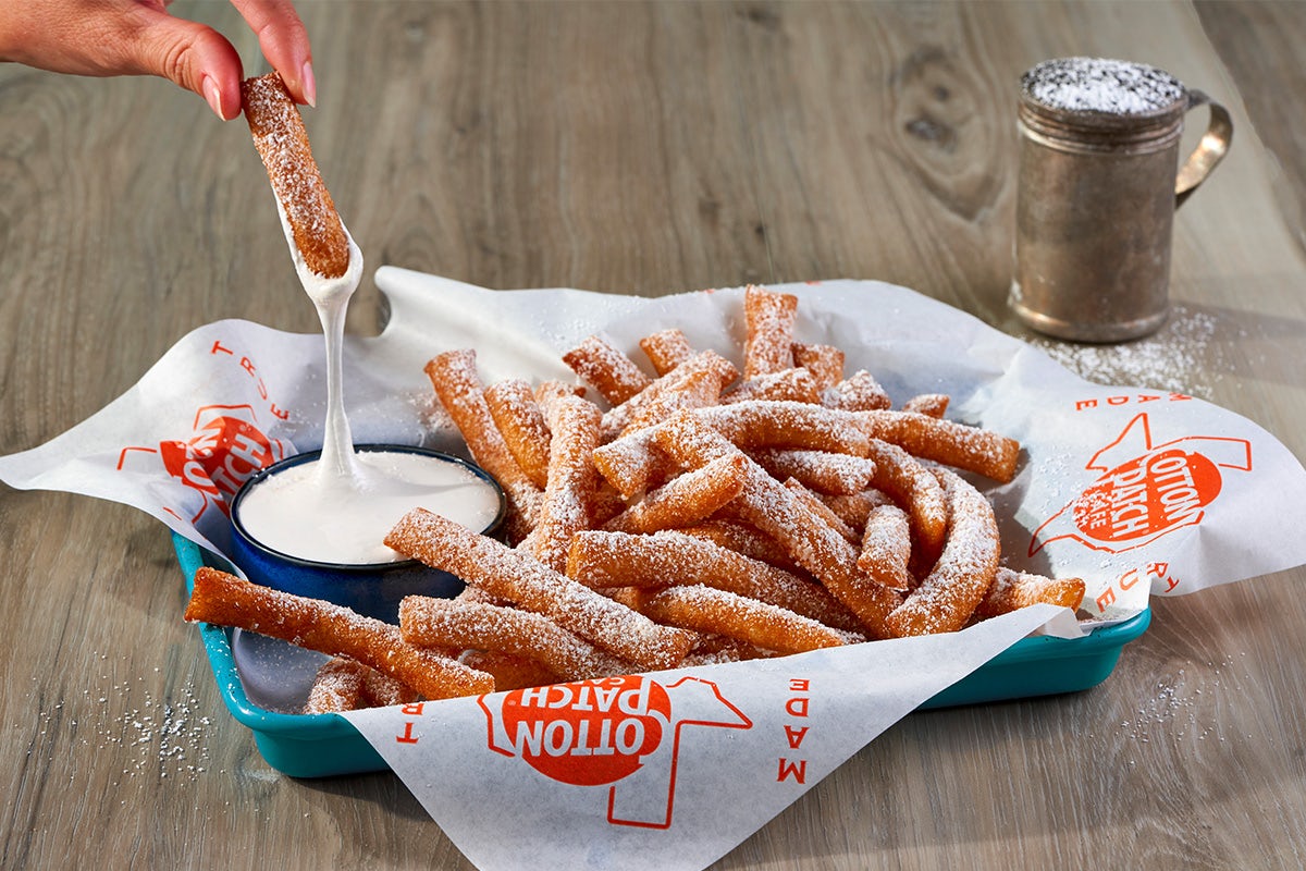 Order Funnel Cake Fries food online from Cotton Patch Cafe store, Nacogdoches on bringmethat.com