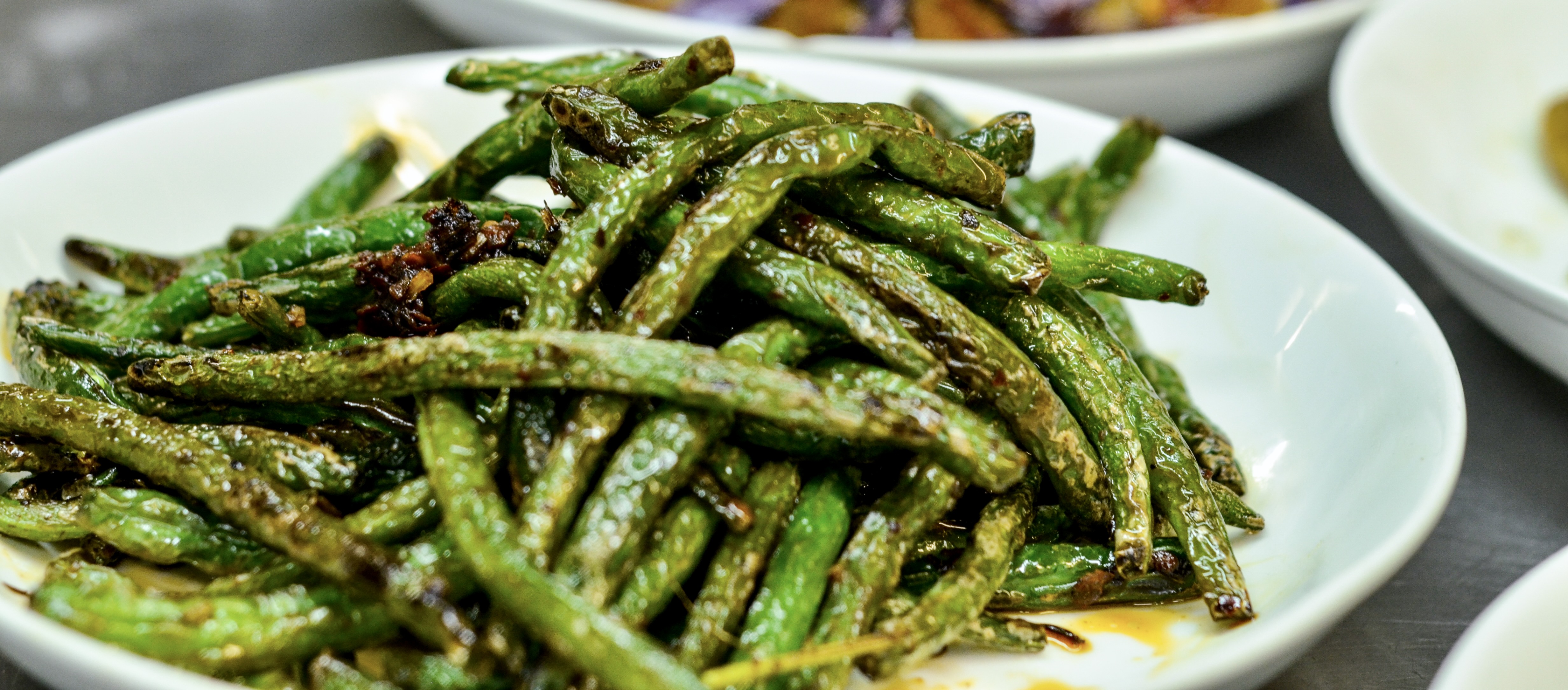 Order Garlic Spicy String Beans with Minced Pork 干扁四季豆 food online from Pyng ho store, Decatur on bringmethat.com