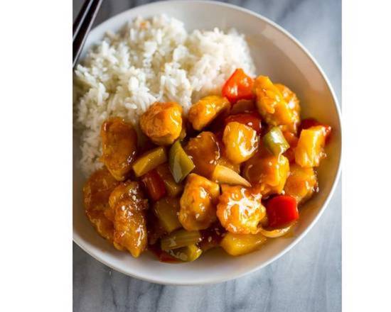 Order Sweet and Sour Chicken food online from Mad Rex Restaurant & Virtual Reality Lounge store, Philadelphia on bringmethat.com