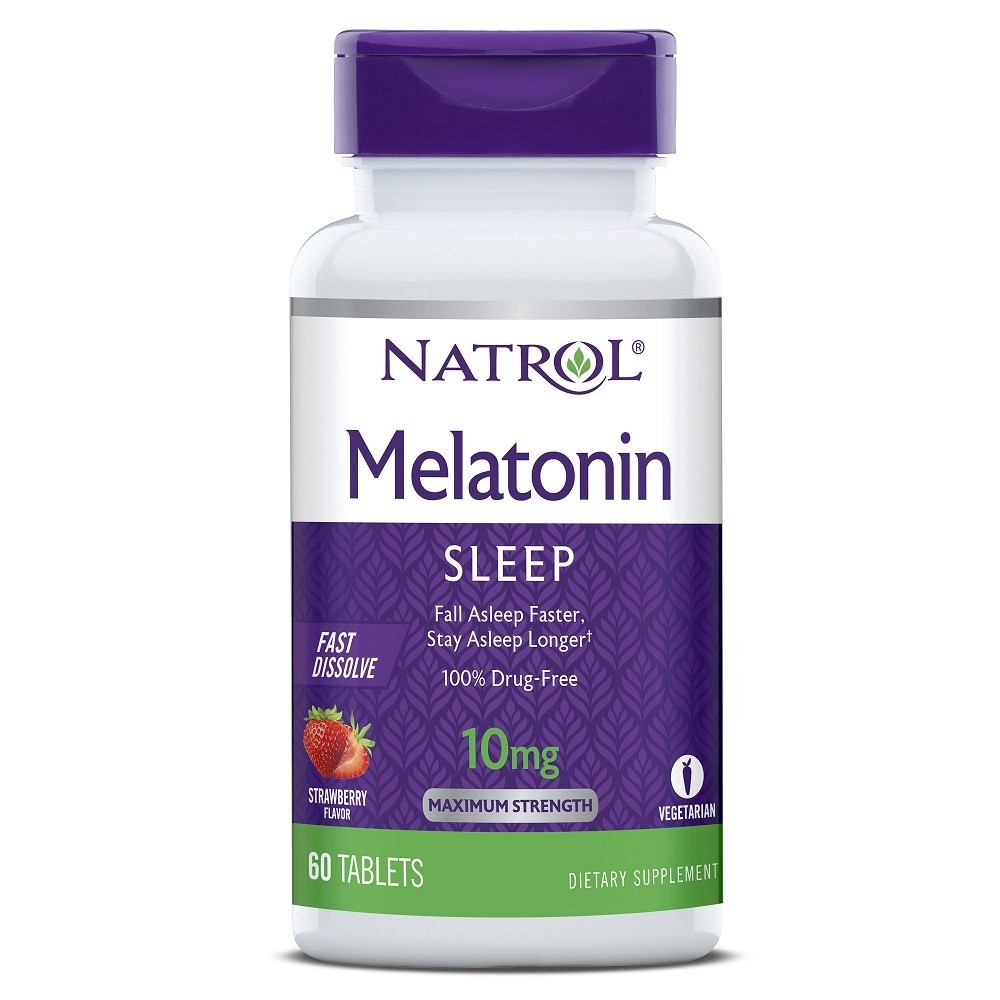 Order Natrol Melatonin Fast Dissolve Sleep Tablets, Strawberry, 10mg - 60 ct food online from Rite Aid store, Aston on bringmethat.com