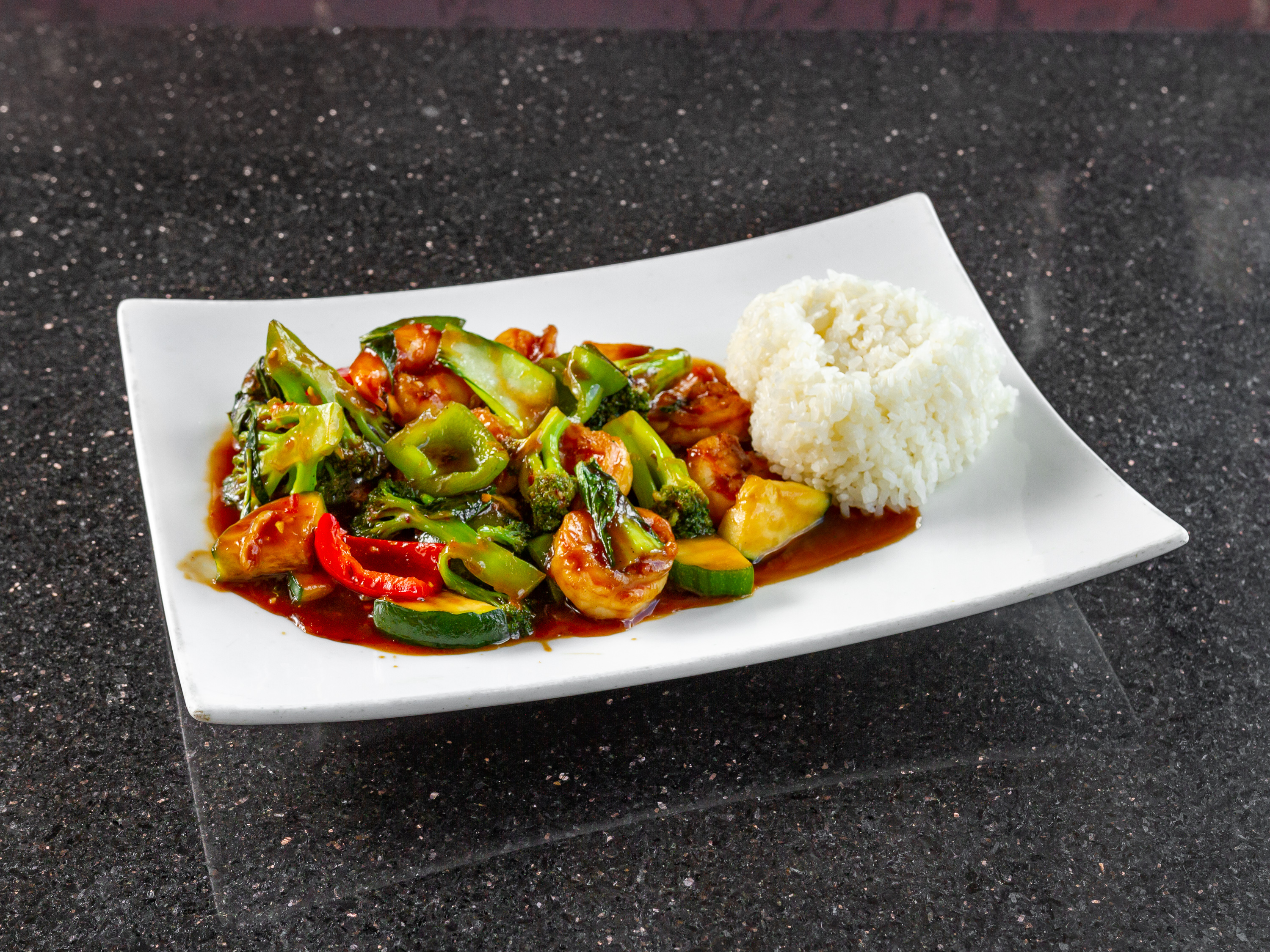 Order Basil Shrimp food online from East Moon Asian Bistro store, Bowie on bringmethat.com