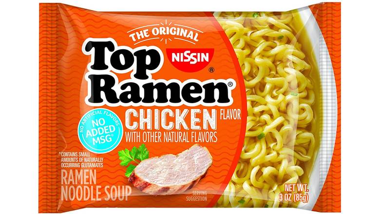 Order Nissin Top Ramen Noodle Soup Chicken Flavor food online from Trumbull Mobil store, Trumbull on bringmethat.com