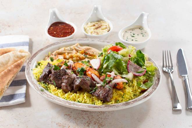 Order Mix Grill Kabob Plate food online from Shawarma House store, Garden Grove on bringmethat.com