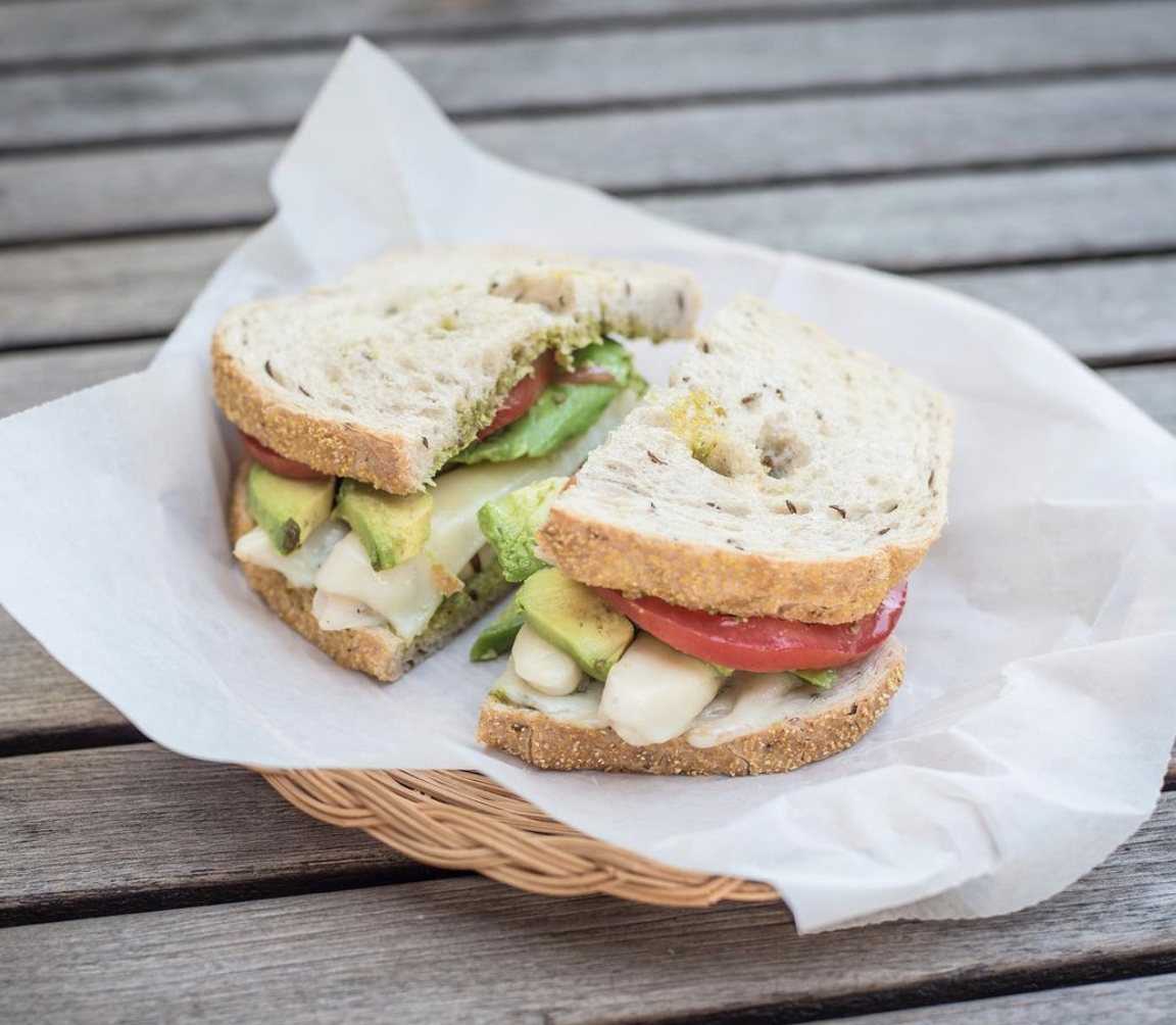 Order Chicken Pesto & Avocado Sandwich  food online from Shelter Bay Cafe store, Mill Valley on bringmethat.com