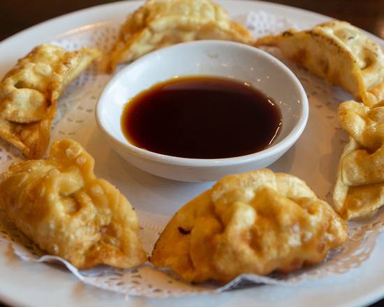 Order Gyoza food online from Fish In a Bottle Sushi & Grill (Cypress) store, Cypress on bringmethat.com
